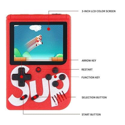 400 in 1 Sup Video Games Portable, Led Screen and USB Rechargeable, Handheld Console, Classic Retro Game Box Toy for Kids Boys & Girls (Multi Color ,1 pcs)